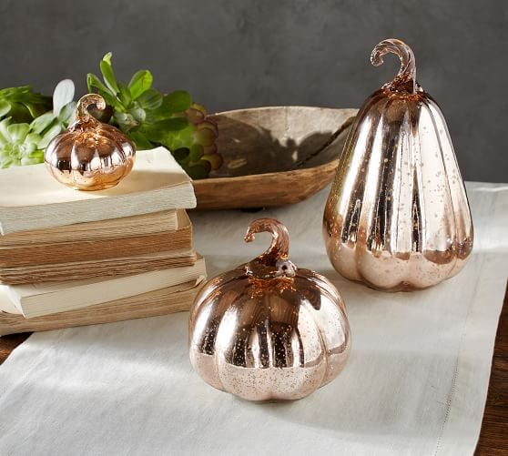 Mercury Glass Pumpkins | Best Pottery Barn Halloween Decorations | 2020