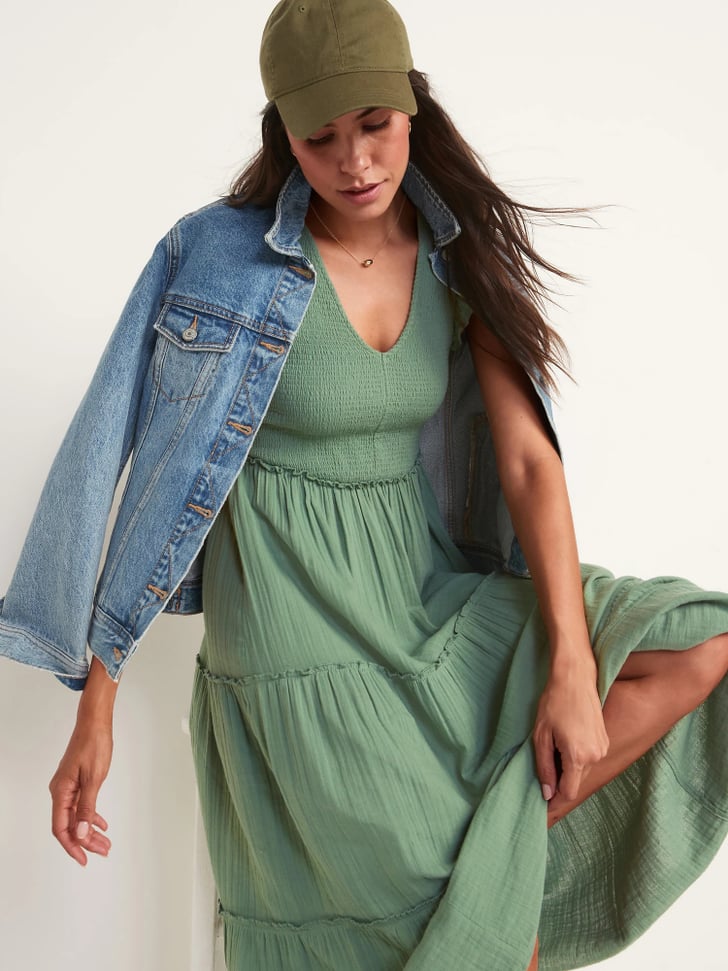 The Transitional Essential: Fit & Flare Smocked Maxi Dress