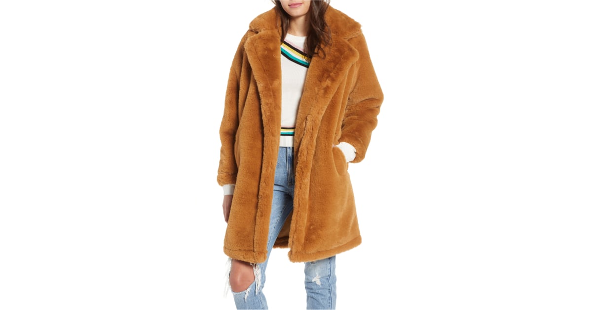 Woven heart teddy coat outlet