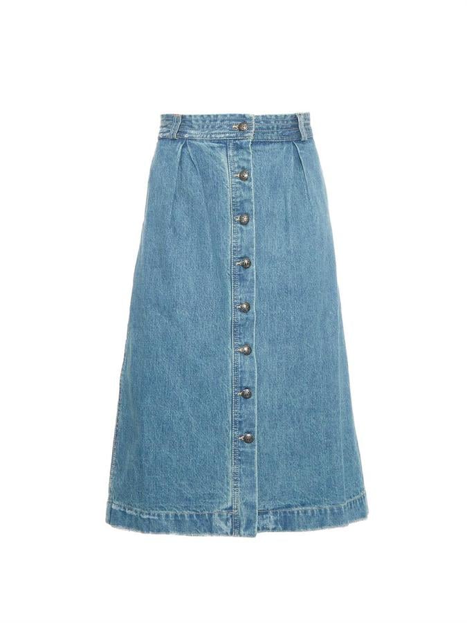 Sea A-line Denim Skirt