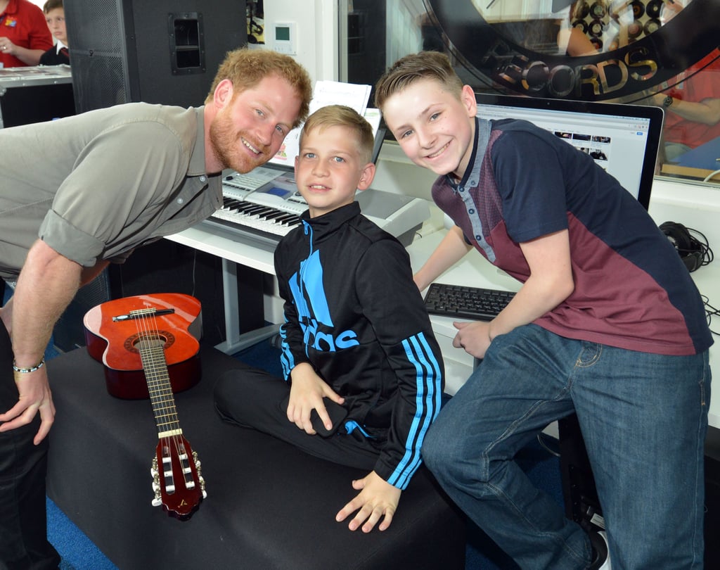 Prince Harry Visits Kids in England July 2016