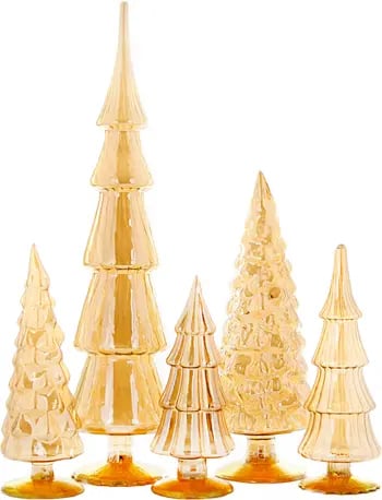 Tree Treatment: Cody Foster & Co. Set of 5 Glass Trees