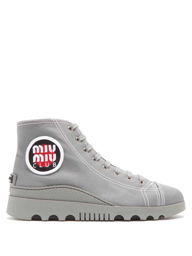 Miu Miu High-Top Canvas Trainers