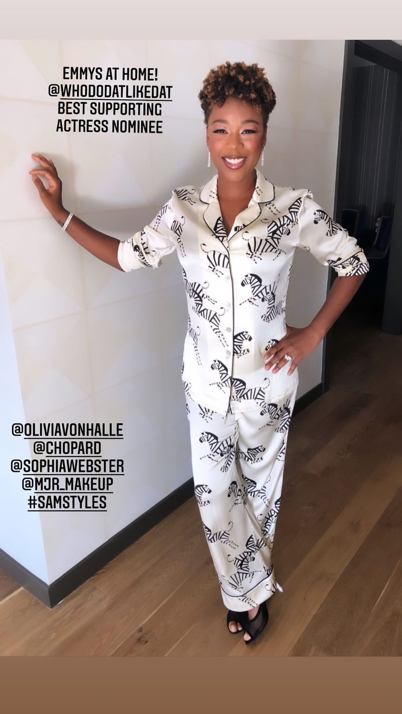 萨米拉威利穿着奥利维亚·冯·哈雷斑马睡衣2020年艾美奖