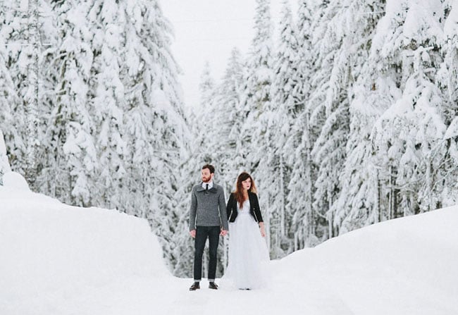 Use a Dreamy Snow Backdrop