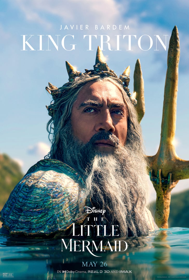 Javier Bardem as King Triton in "The Little Mermaid" Poster Live
