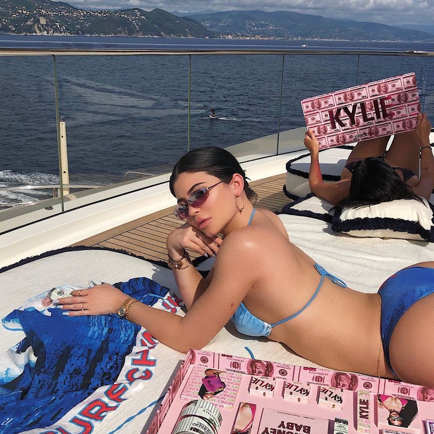 Kylie Jenner S Blue Chanel Bikini Popsugar Fashion