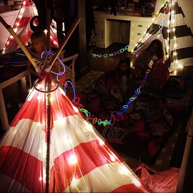 "Good night angels #AnjaLouise #birthdaygirl #sleepover #slumberparty"