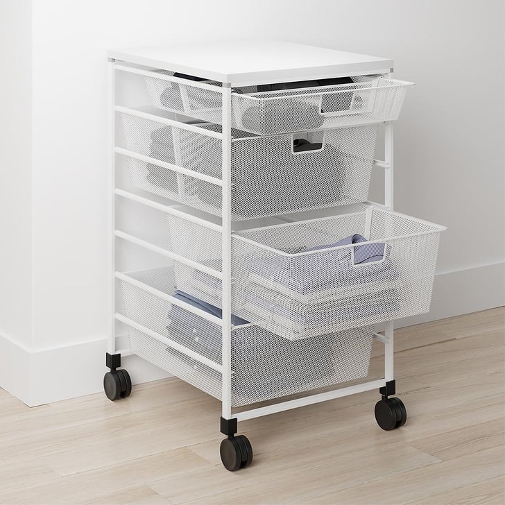 Best Mesh Cart Elfa White Medium StartAStack Accessory Kit Best