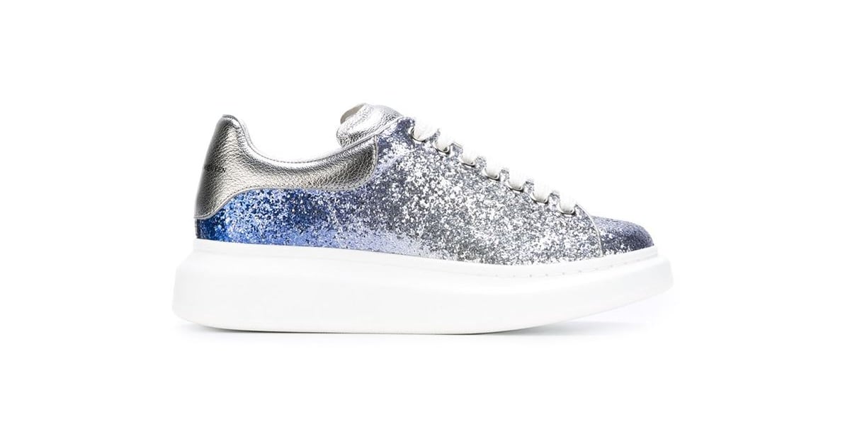 Alexander McQueen 'Larry' Glitter Extended-Sole Sneakers ($575 ...