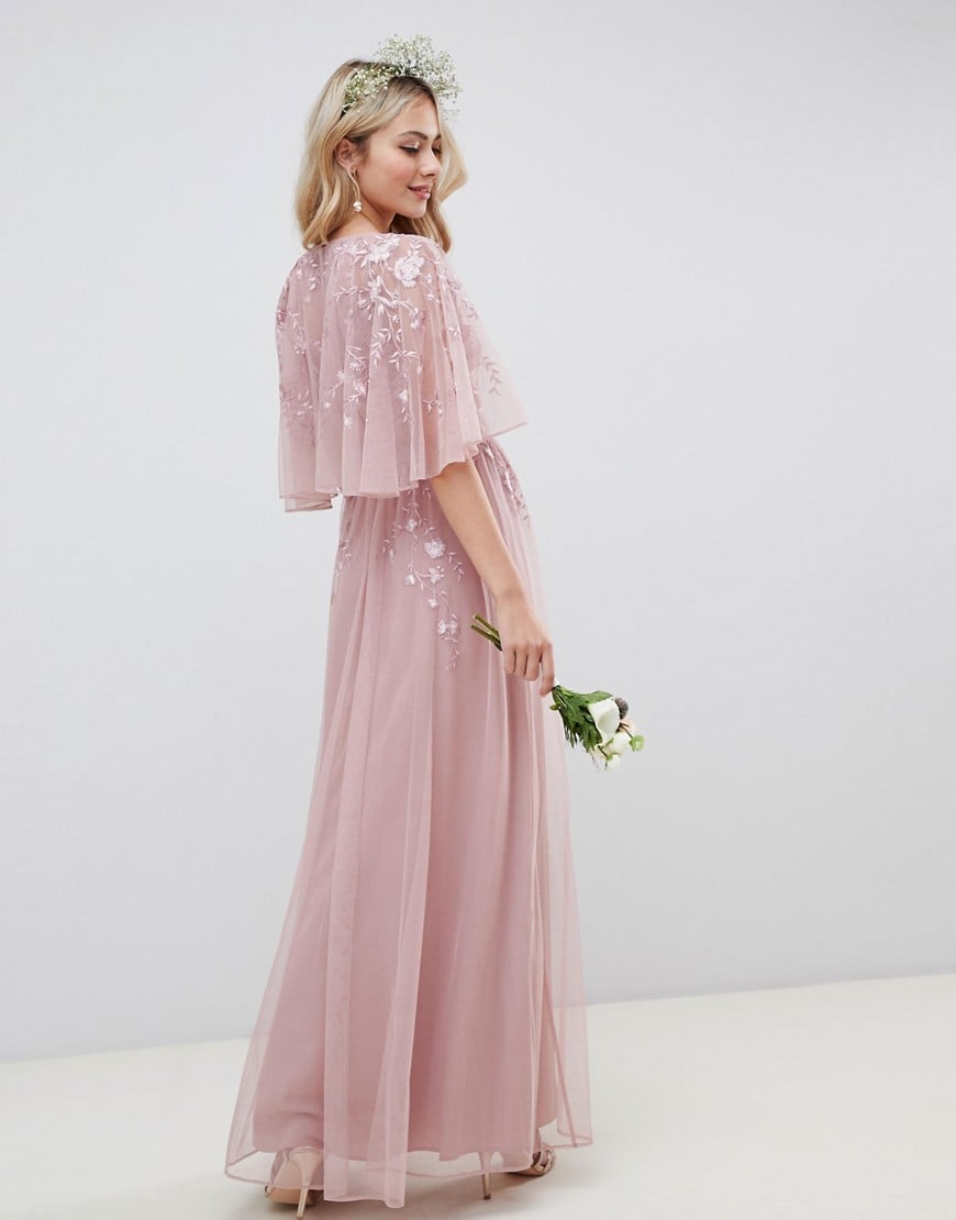 Bridesmaid cape dress