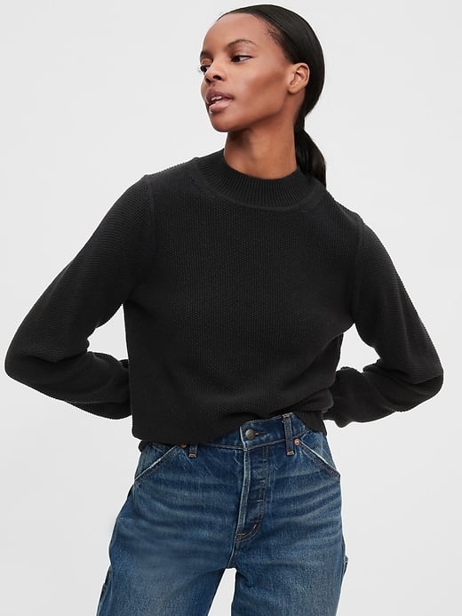 Gap Cropped Mockneck Sweater