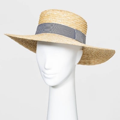 Wheat Straw Boater Hats 