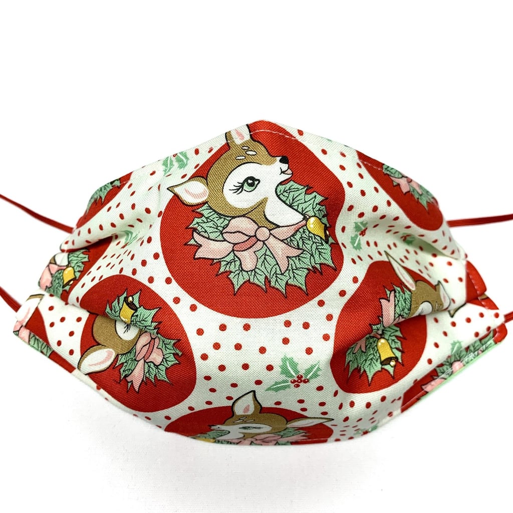 Vintage Christmas Face Mask ChristmasThemed Fabric Face Masks