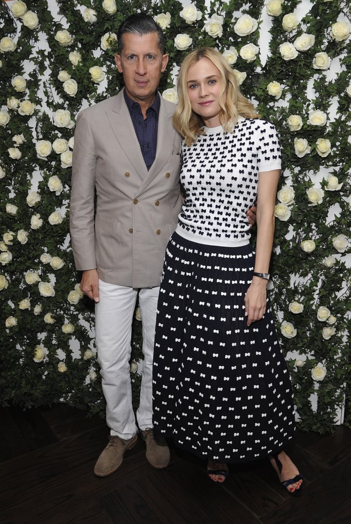 Stefano Tonchi and Diane Kruger at W magazine's Golden Globes luncheon.