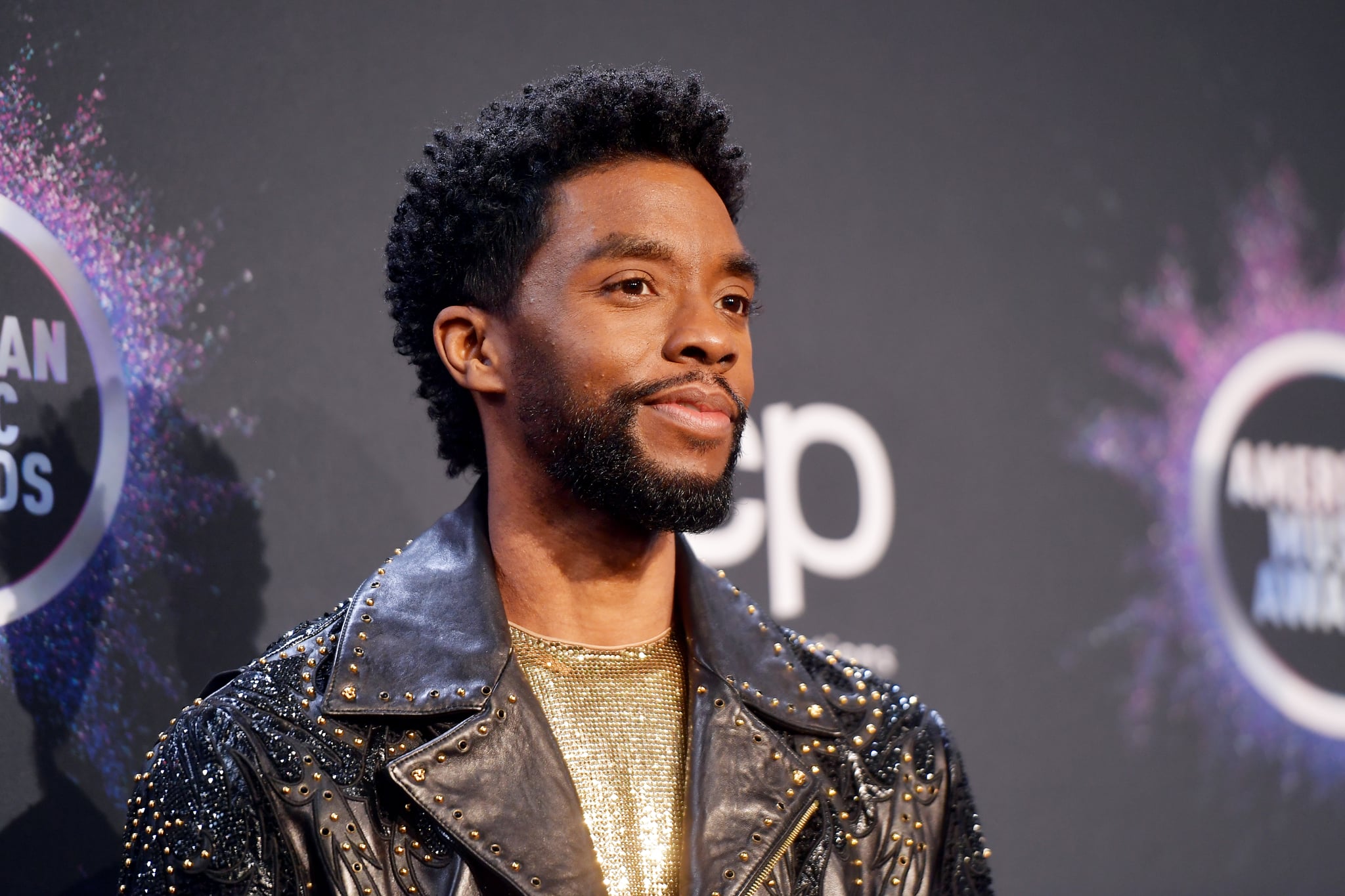 LOS ANGELES, CALIFORNIA - NOVEMBER 24: Chadwick Boseman poses in the press room during the 2019 American Music Awards at Microsoft Theatre on November 24, 2019 in Los Angeles, California. (Photo by Matt Winkelmeyer/Getty Images for dcp)