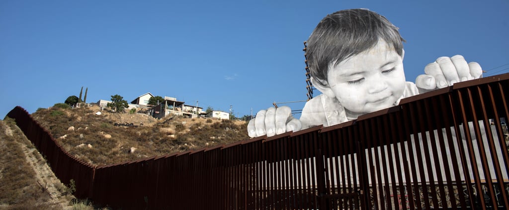 Mexico Border Wall Art Installation of a Child by JR