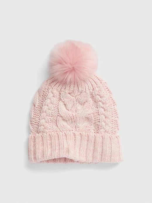 Compact and cozy Winter accessories like this Kids Cable-Knit Pom Beanie ($30) are practically made to be stocking stuffers.