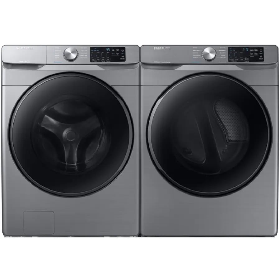 A Laundry Upgrade: Samsung Platinum Front-Load Washer & Electric Dryer Set