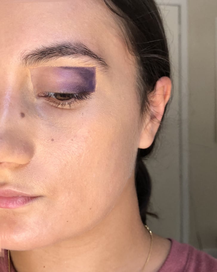 Step 3 Using the same flat eyeliner brush, I applied the deep purple