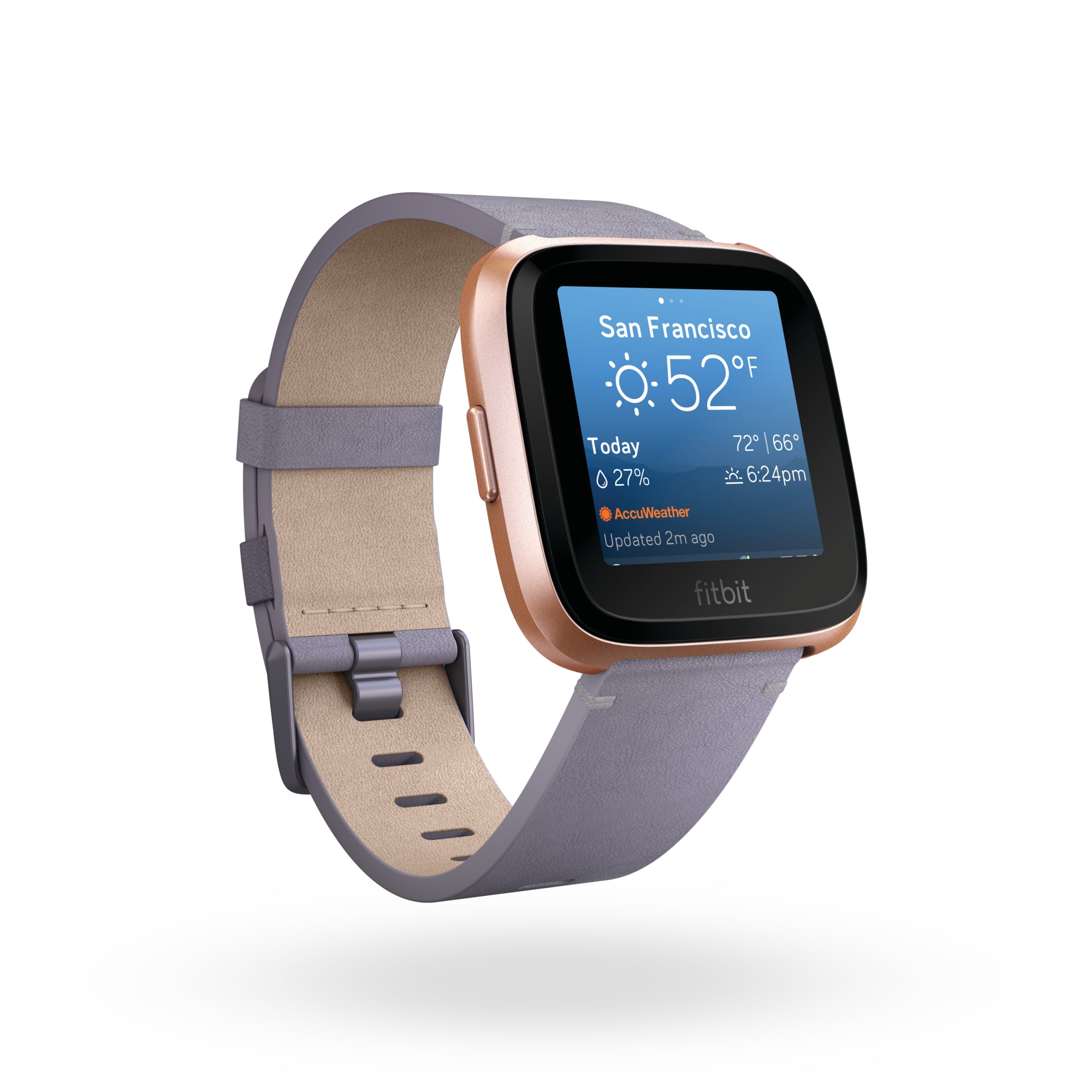 Fitbit versa rose gold top and lavender