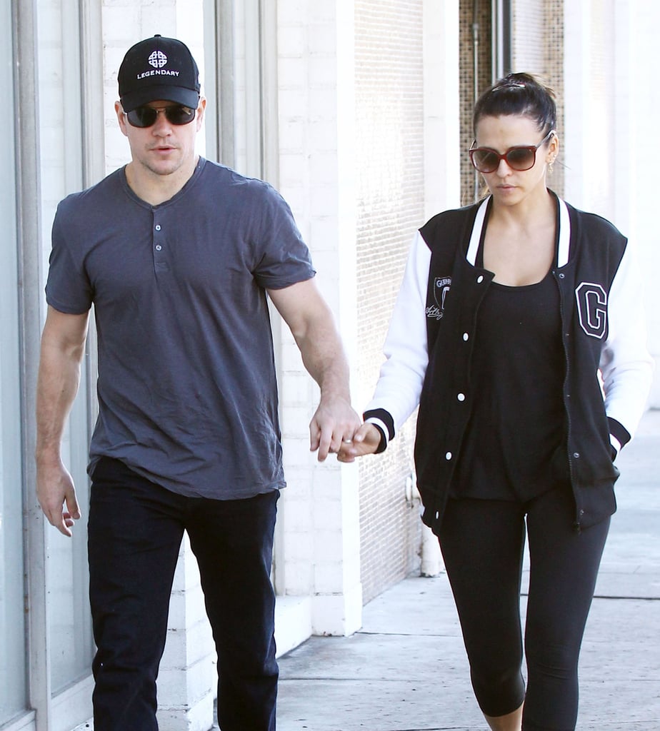 Matt Damon and Luciana Barroso Out in LA December 2015