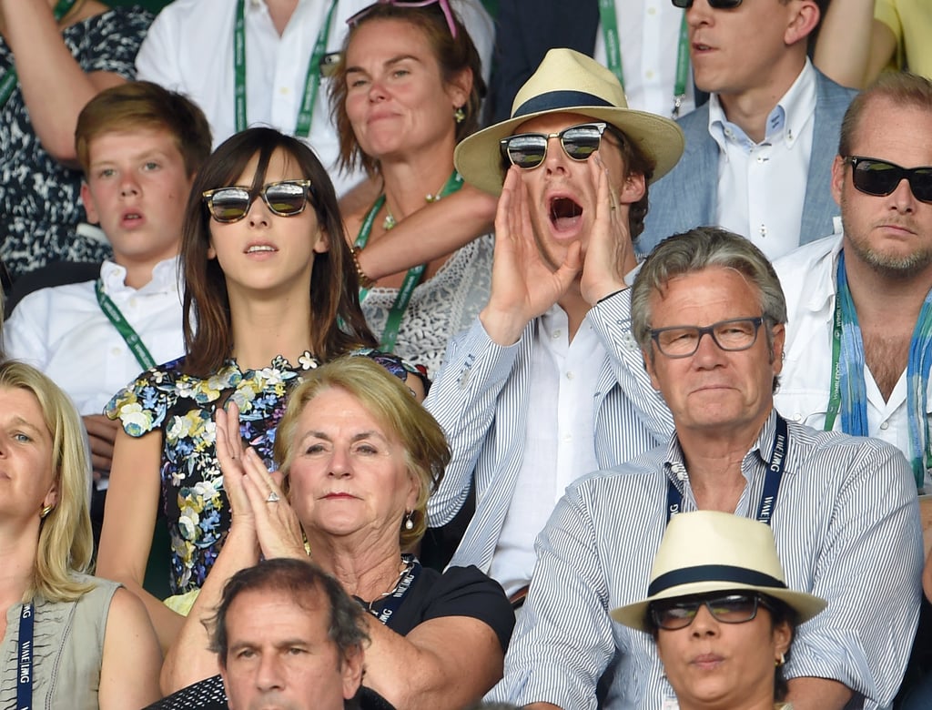 Benedict Cumberbatch and Sophie Hunter at Wimbledon 2015