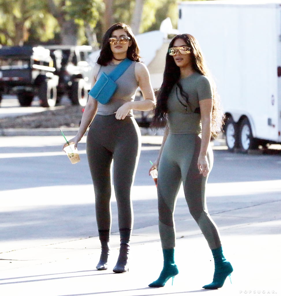 Kim Kardashian and Kylie Jenner Wearing Same Outfit 2018