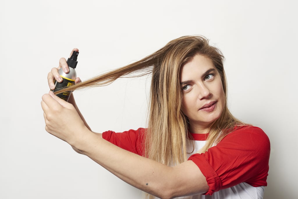 Add in volume and grit by spraying your strands from root to tip with a sea salt spray like Byrd Texturizing Sea Salt Spray ($16).