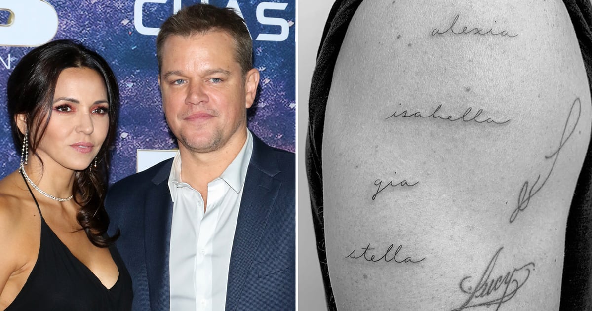 Matt Damon's Tattoos For Kids PS Family