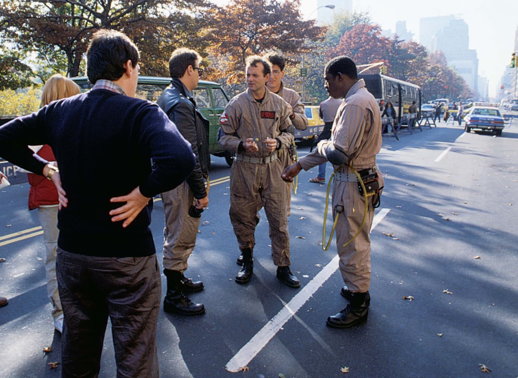 Ivan Reitman directed his actors during location shooting in New York's Central Park West.
