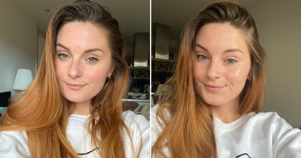 Tori Before and After Wearing Isle of Paradise Day Dew Self-Tan Mist