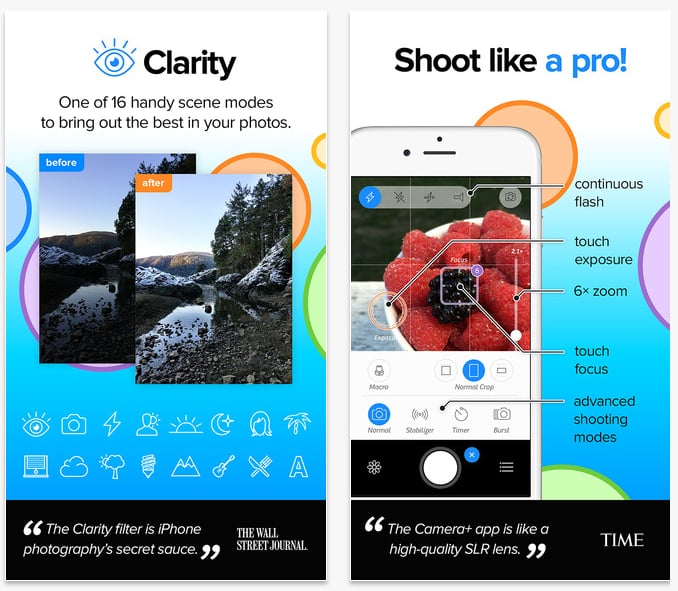 Camera+ ($3, iOS) — This Photoshop-grade editing app puts photo studio tools in the palm of your hand with over 30 photos, 16 scene modes, and more to make your pictures look great. Also, check out our gift guide with the app's founder, Lisa Bettany!