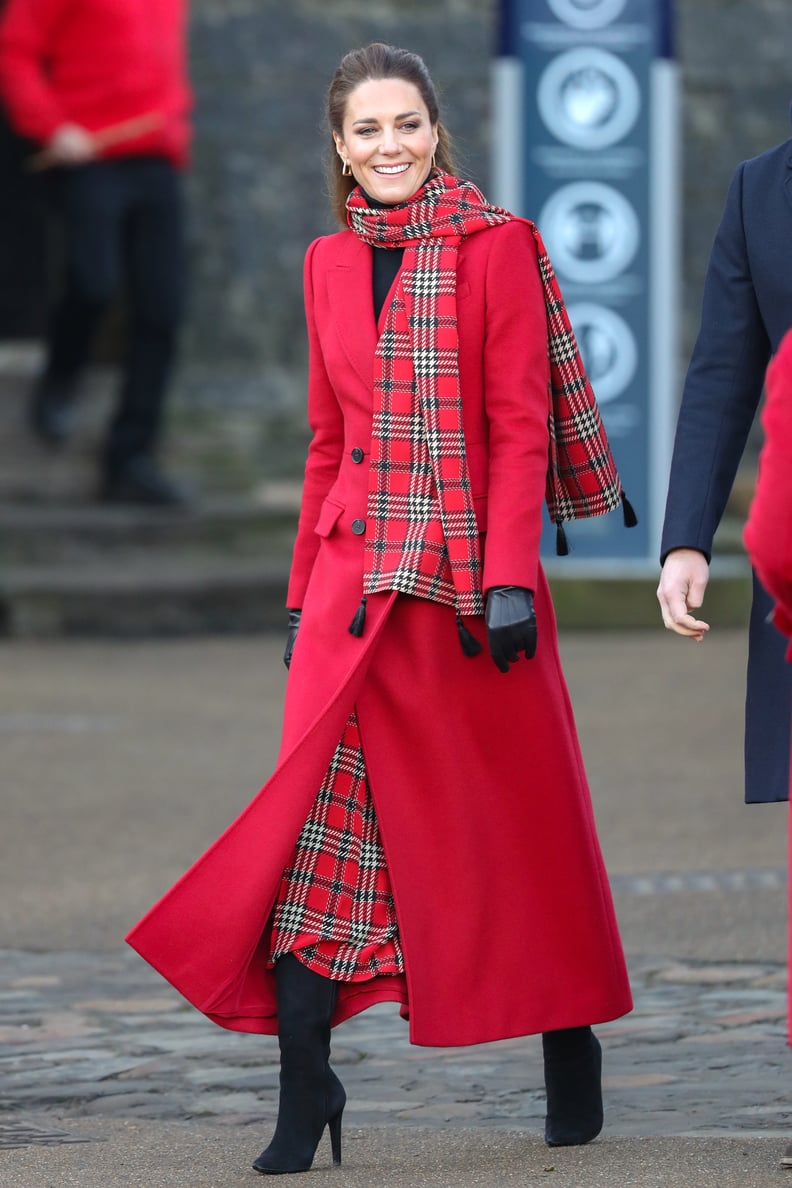 Alexander McQueen Double-Breasted Crimson Maxi Coat