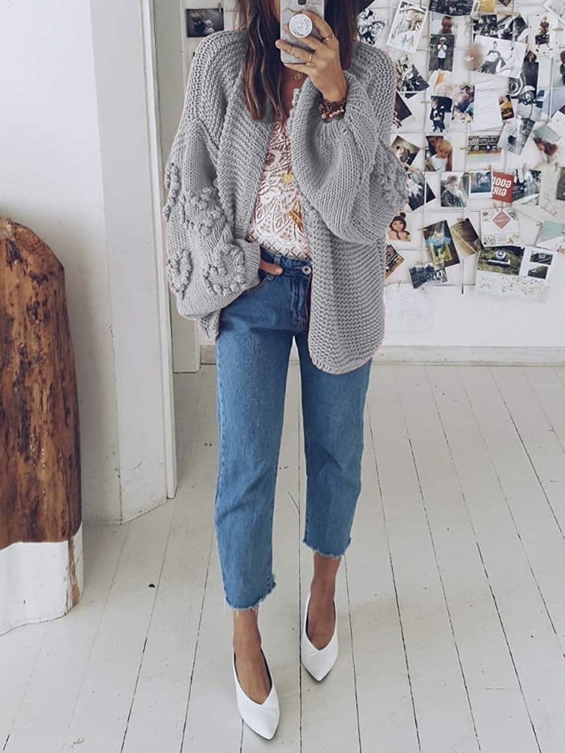 oversized knit jacket