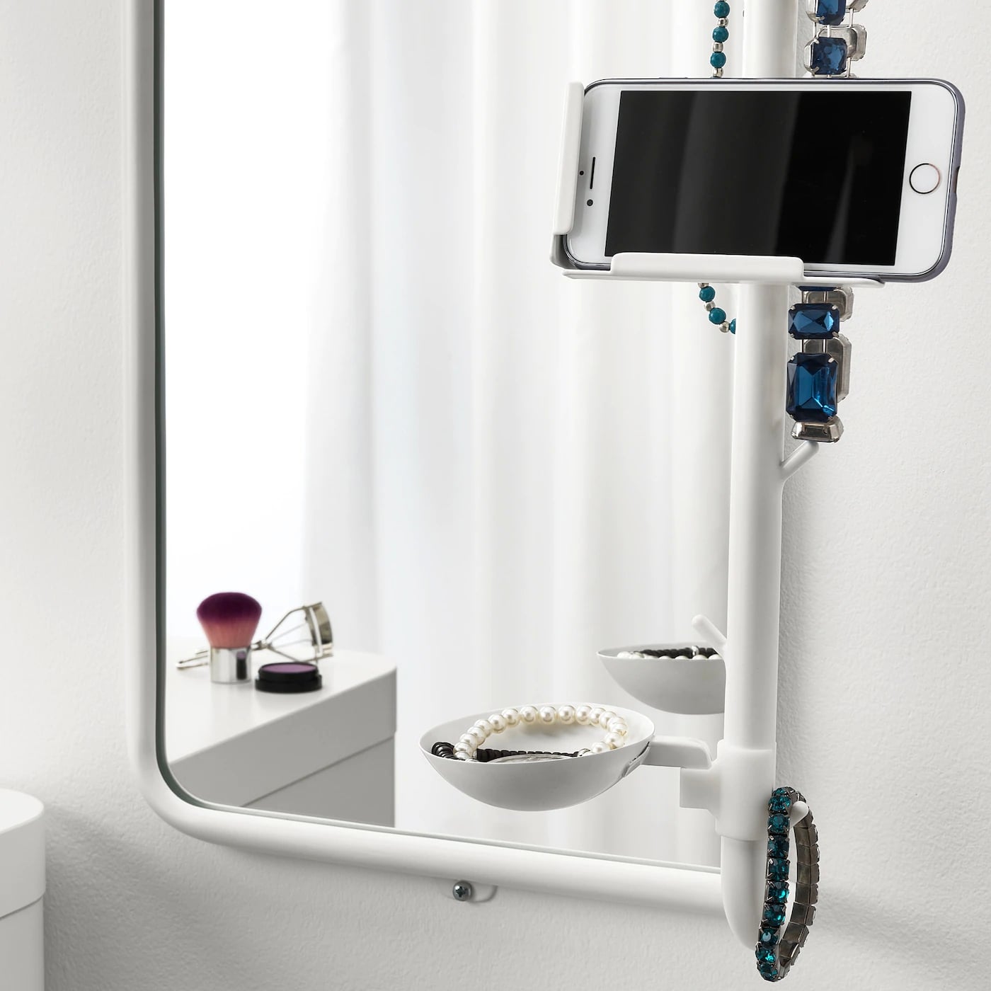 Mojlighet Mirror With Hooks 50 Genius Bathroom Organization