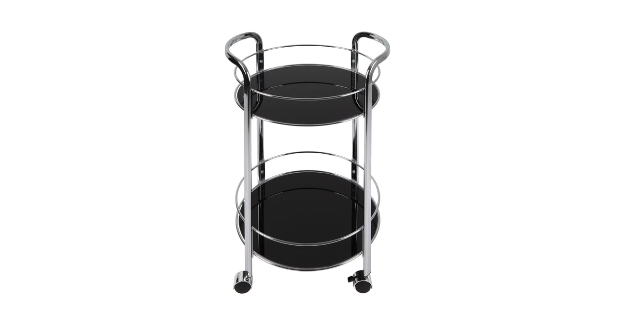 Atlantic Black Chrome Rolling Bar Cart (93) Bar Cart Shopping Ideas