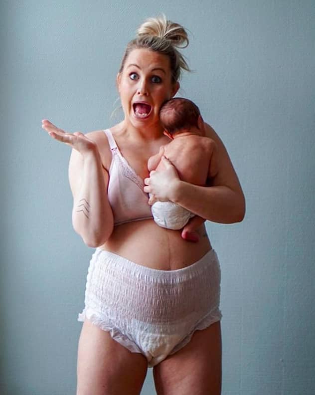 Photos of Women Wearing Mesh Maternity Underwear