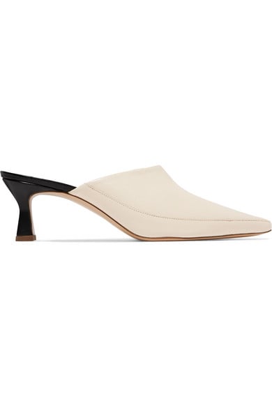 Wandler Bente Two-Tone Textured-Leather Mules