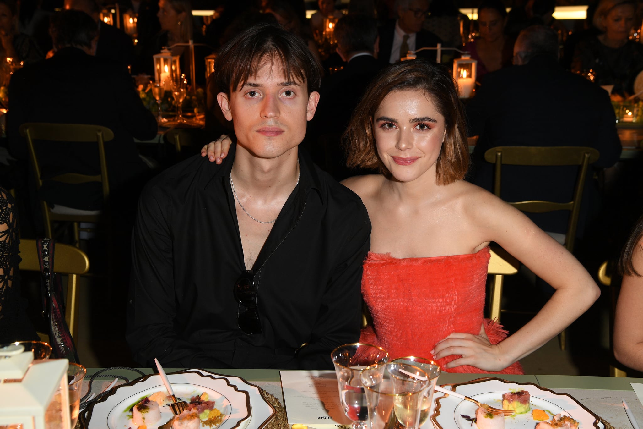 ROME, ITALY - JULY 04: Christian Coppola and Kiernan Shipka attend the Fendi Couture Fall Winter 2019/2020 Dinner on July 04, 2019 in Rome, Italy. (Photo by Daniele Venturelli/Daniele Venturelli/ Getty Images for Fendi)