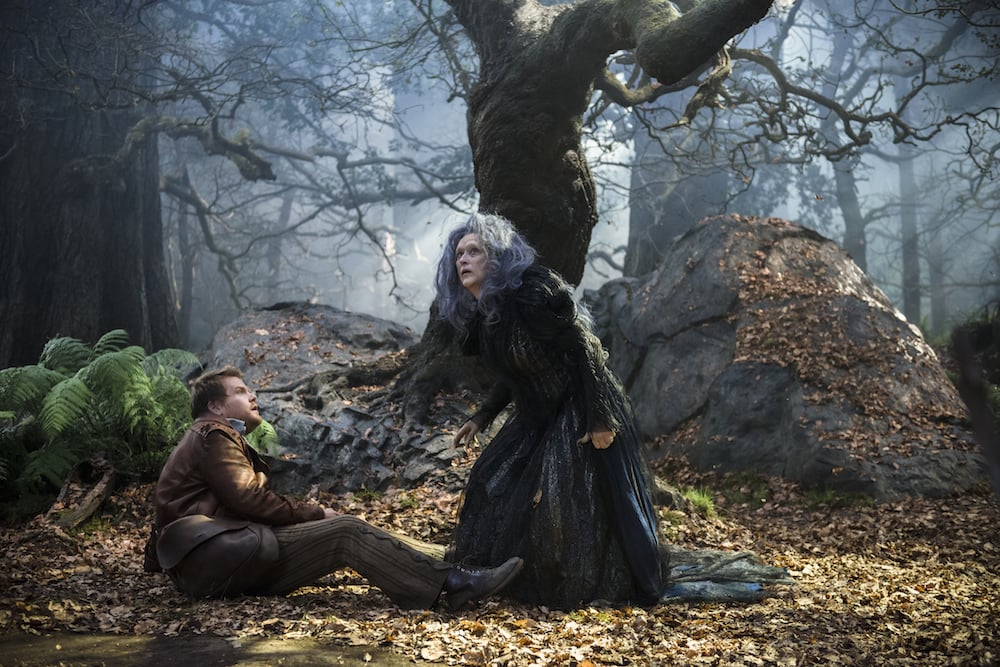 James Corden as the Baker and Streep as the Witch.