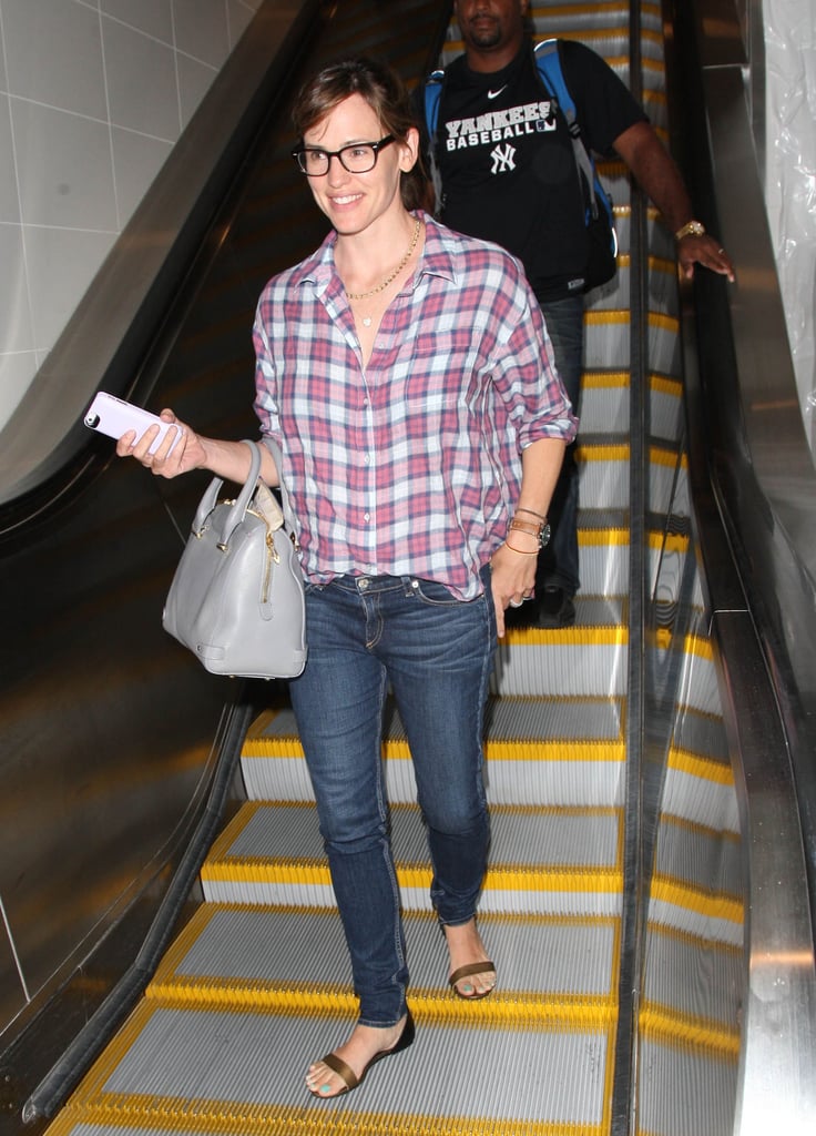 Jennifer Garner wore glasses at LAX on Monday.