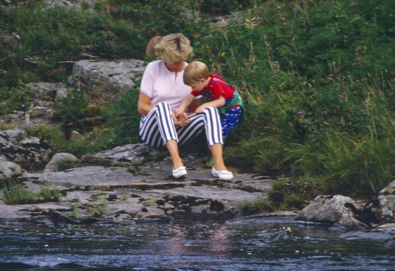 Harry and Diana on the banks of the River Dee