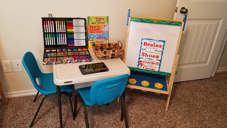 Make your home learning station in one area where things will be easy to access.