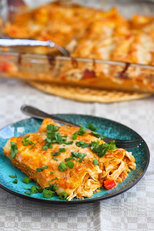 Pumpkin and Chicken Enchiladas