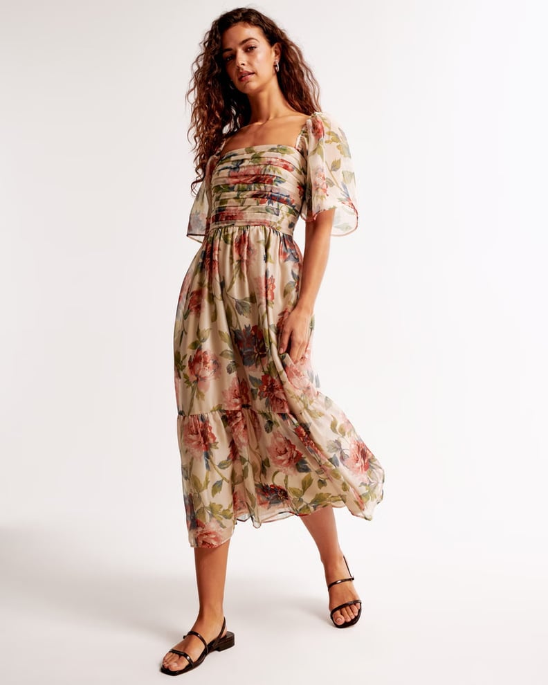 Best Floral Midi Dress From Abercrombie & Fitch