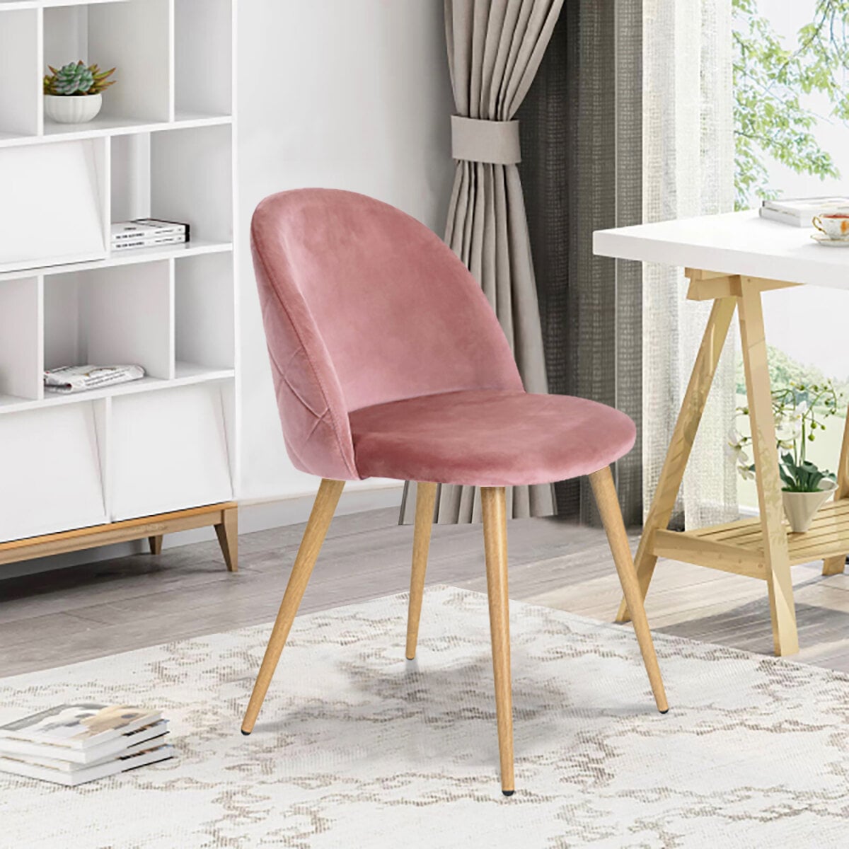 Marston velvet upholstered cheap side chair