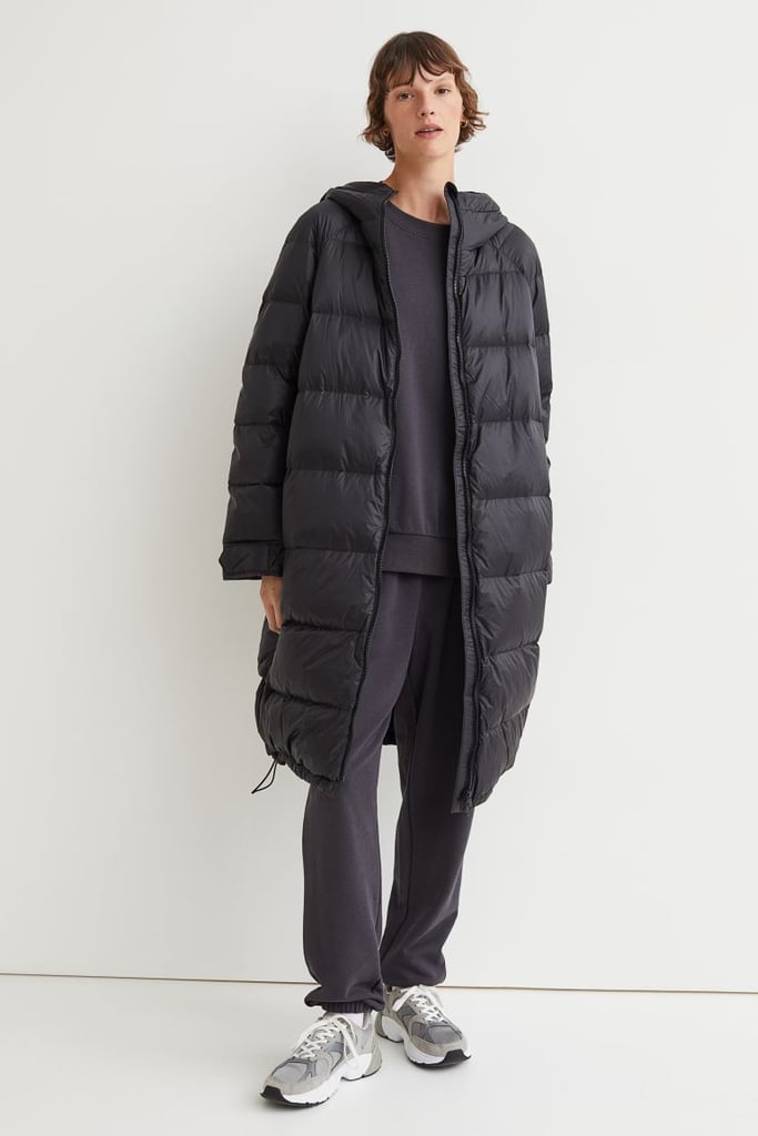 h&m long puffer jacket