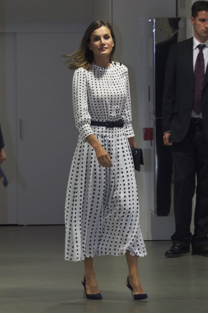 Queen Letizia's Massimo Dutti Midi Dress September 2018