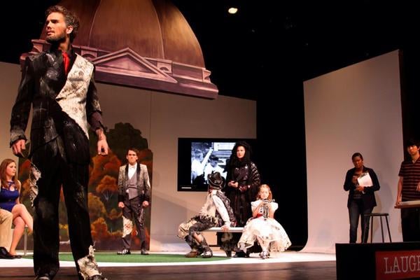 When he took center stage in a play.